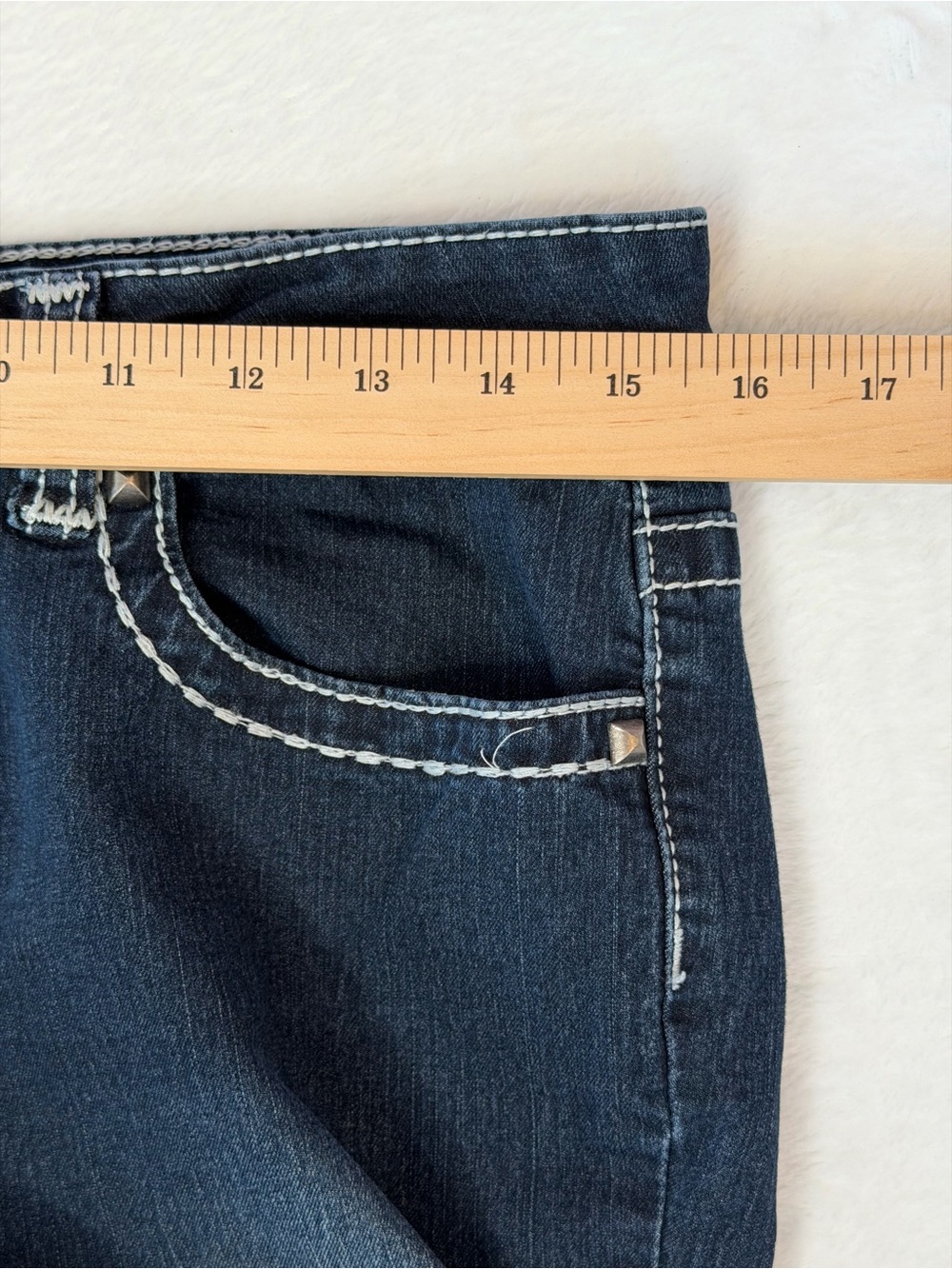 Love Nation Dark Blue Jeans with Gold & Silver Embellishment - Picture 6 of 8